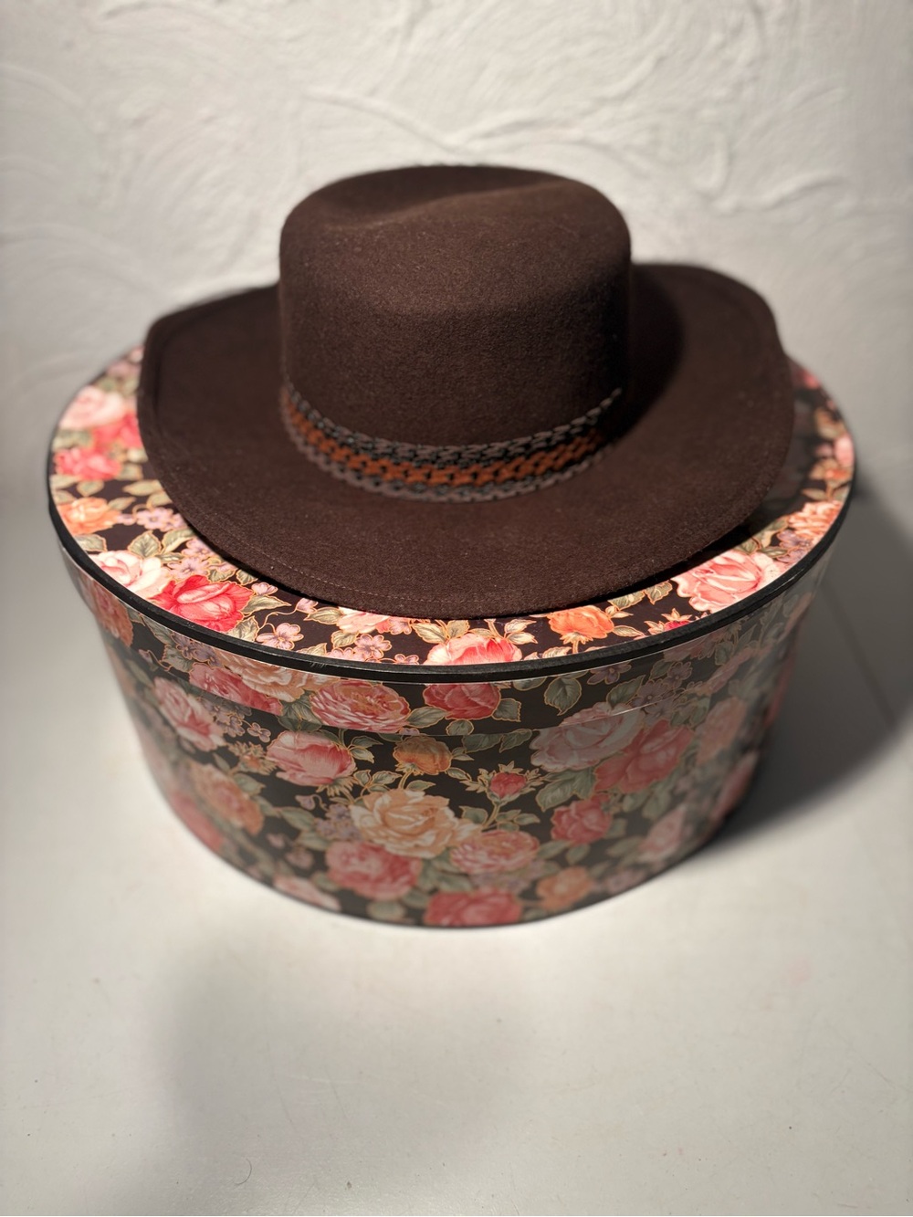 Classic Brown Wool Felt Rancher Hat with Braided Band